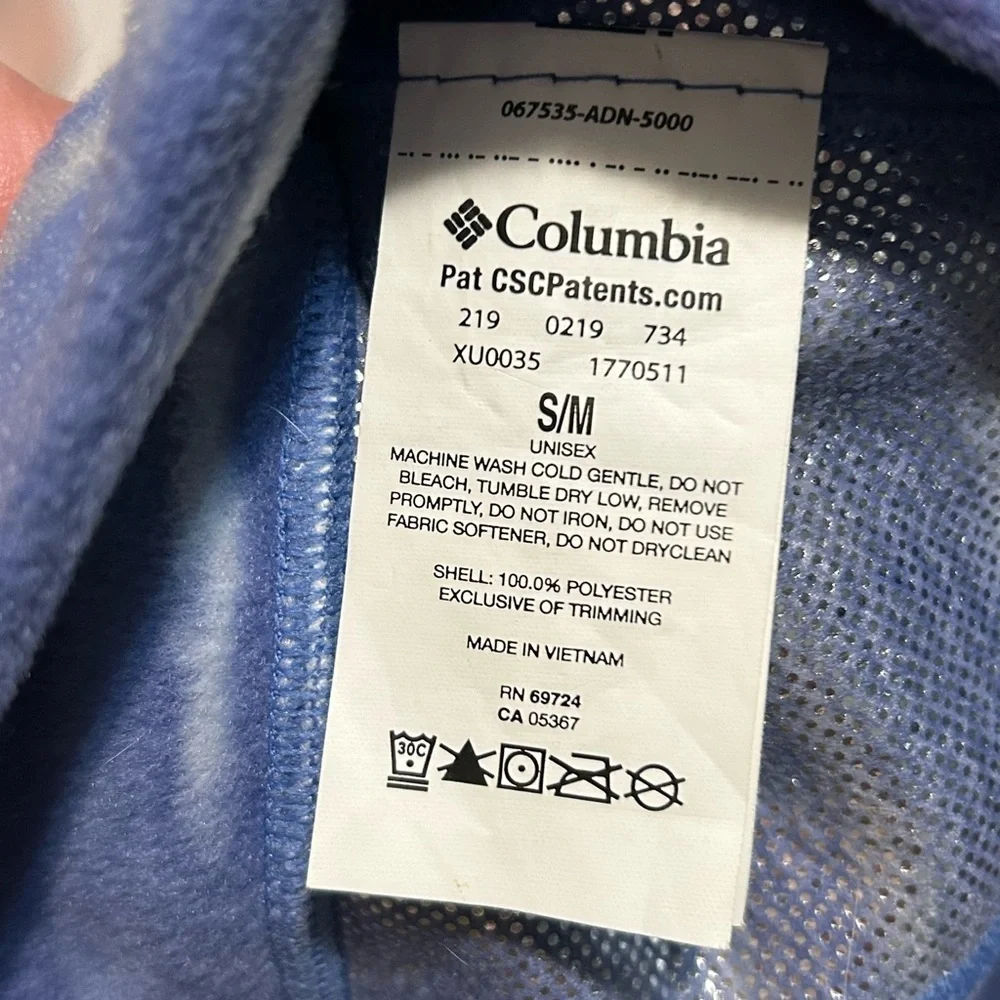 Columbia Striped Blue Fleece Hat